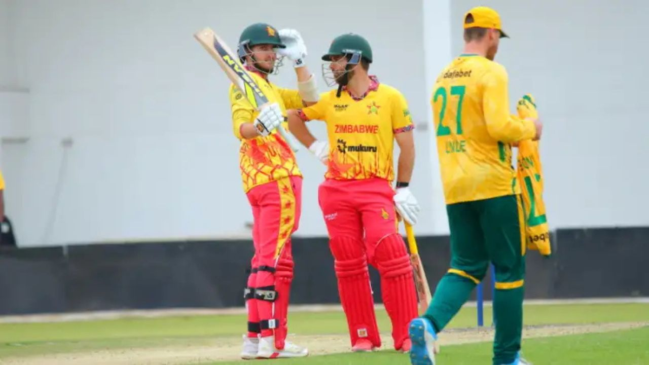 South Africa celebrate winning the Namibia T20I Tri-Series Final against Zimbabwe in Windhoek on WebCric