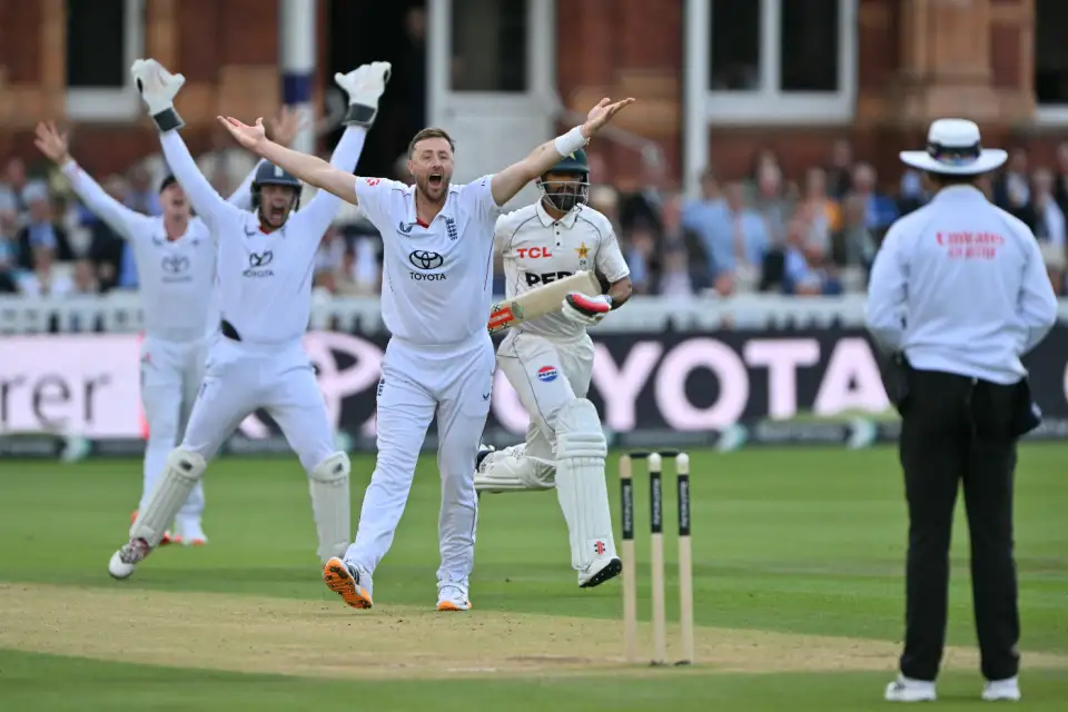 Ollie Robinson celebrates 8 wickets as England defeat Pakistan by 194 runs in the 2nd Test at Lord's